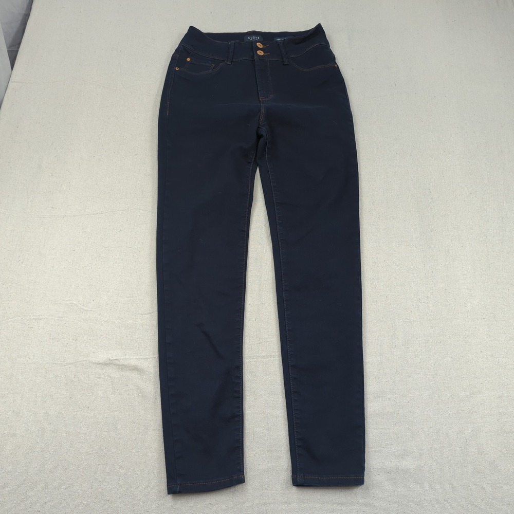 Curve Appeal Jeans Womens 6 28 Blue Curve Creator High Rise Skinny Stretch